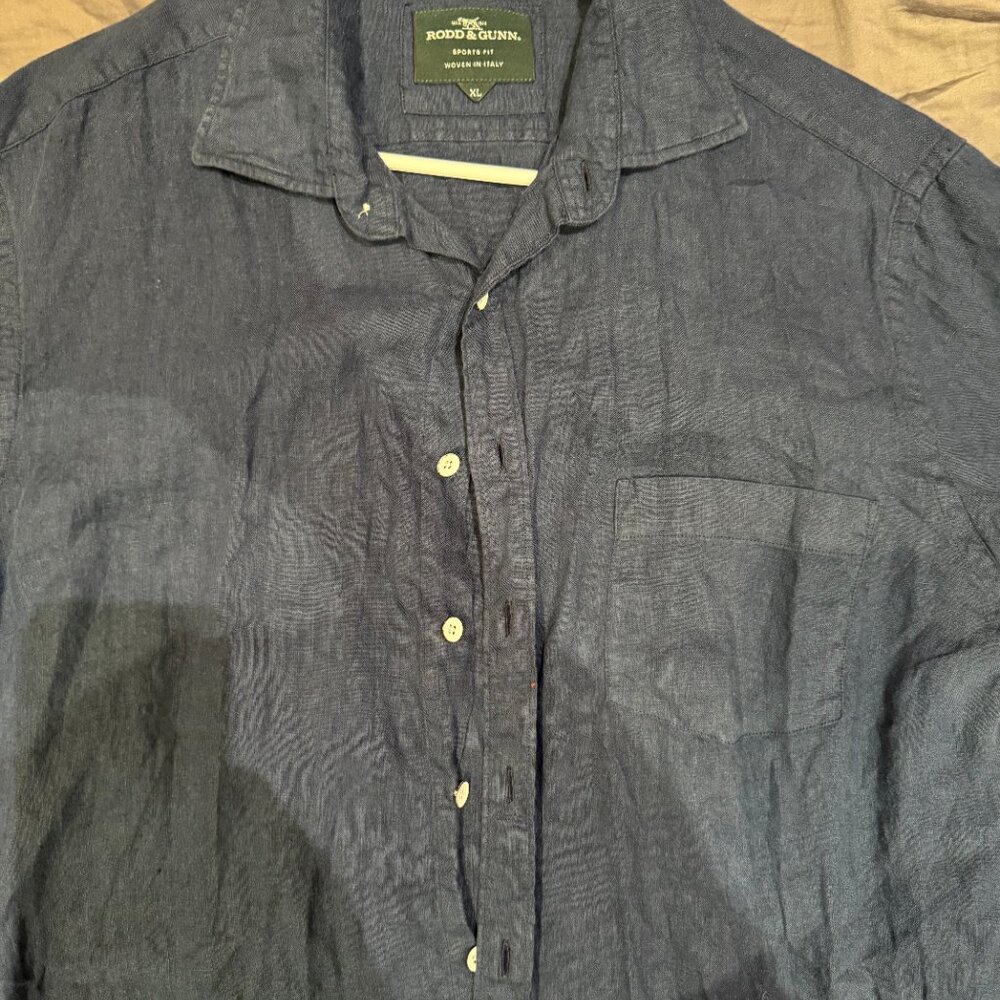 Rodd & Gunn Linen Shirt Midnight SM Navy XL
